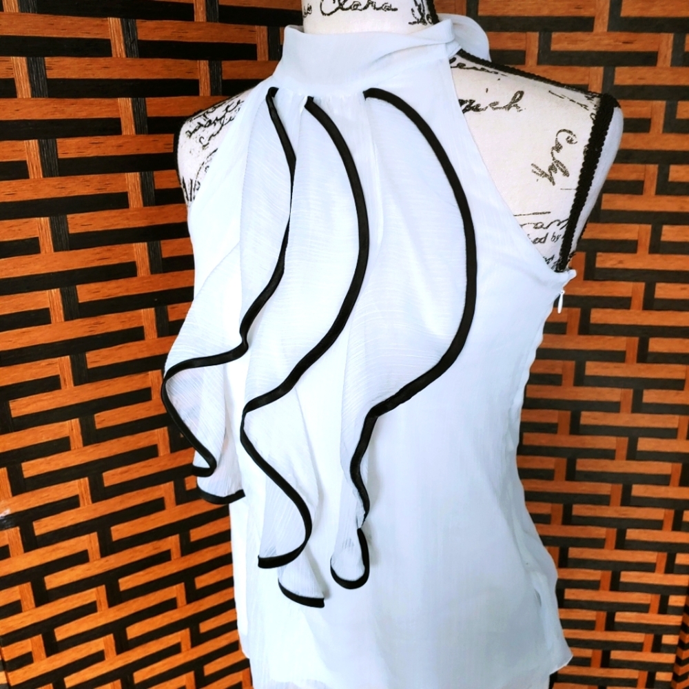 BCX Sleeveless Semi-Sheer  Bodycon Halter Blouse/Top Sz: S - Picture 5 of 9